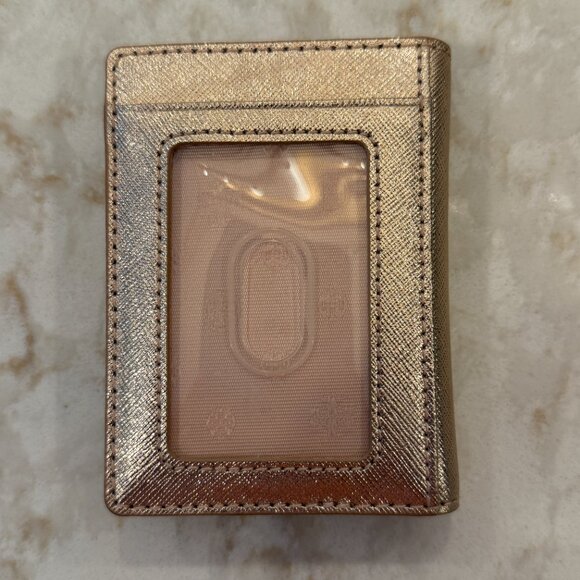 NWOT Tory Burch Card Holder Rose Gold Color - Picture 2 of 4